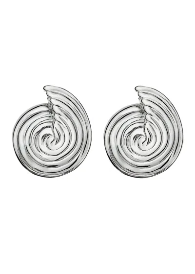 Missoma Spiral Small Stud Earrings In Metallic