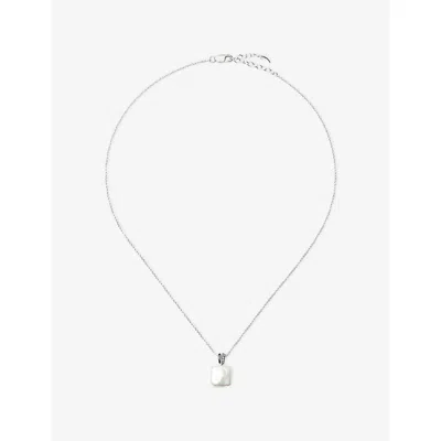 Missoma Square Pearl Baya Sterling-silver Pendant Necklac In Neutral