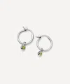 Missoma Sterling Silver December Birthstone Mini Charm Hoop Earrings In Silver