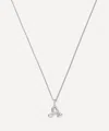 Missoma Sterling Silver Curly Molten Mini A Initial Pendant Necklace