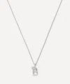 Missoma Sterling Silver Curly Molten Mini B Initial Pendant Necklace