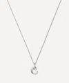 Missoma Sterling Silver Curly Molten Mini C Initial Pendant Necklace