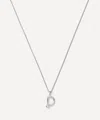 Missoma Sterling Silver Curly Molten Mini D Initial Pendant Necklace