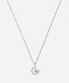 Missoma Sterling Silver Curly Molten Mini G Initial Pendant Necklace