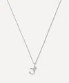 Missoma Sterling Silver Curly Molten Mini J Initial Pendant Necklace