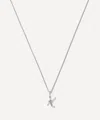 Missoma Sterling Silver Curly Molten Mini K Initial Pendant Necklace