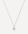 Missoma Sterling Silver Curly Molten Mini N Initial Pendant Necklace