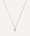 Missoma Sterling Silver Curly Molten Mini P Initial Pendant Necklace