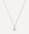 Missoma Sterling Silver Curly Molten Mini S Initial Pendant Necklace