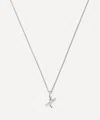 Missoma Sterling Silver Curly Molten Mini X Initial Pendant Necklace