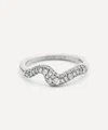 Missoma Womens Molten Snow Rhodium-plated Sterling-silver And Zirconia Stacking Ring In Silver