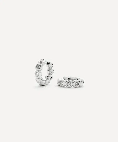 Missoma Sterling Silver Small Tennis Hoop Earrings