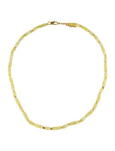 Pre-owned Missoma Stone Beaded Necklace, 19.25" In Green