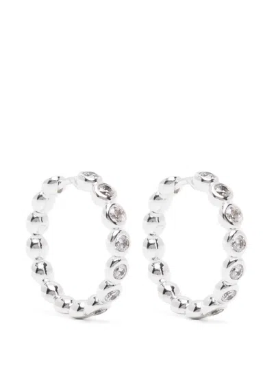 Missoma Tennis Classic Hoop Earrings In Metallic