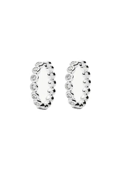 Missoma Tennis Classic Hoop Earrings In Silver