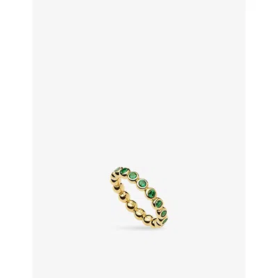 Missoma Tennis Eternity 18ct Gold Vermeil-plated Sterling Silver Stacking Ring