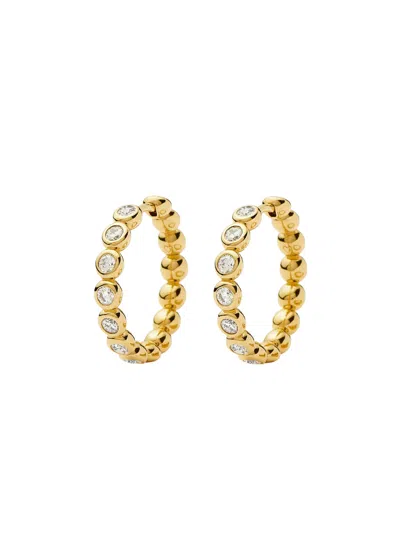Missoma Tennis Medium Hoop Earrings In Gold