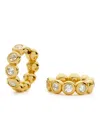 Missoma Womens Tennis 18ct Yellow-gold Vermeil Plated Sterling Silver And Cubic Zirconia Small Hoop Earrings In Gold