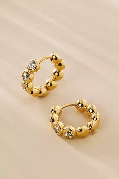 Missoma Tennis Small Hoop Earrings In Gold