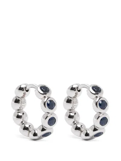 Missoma Tennis Small Hoop Earrings In Silver
