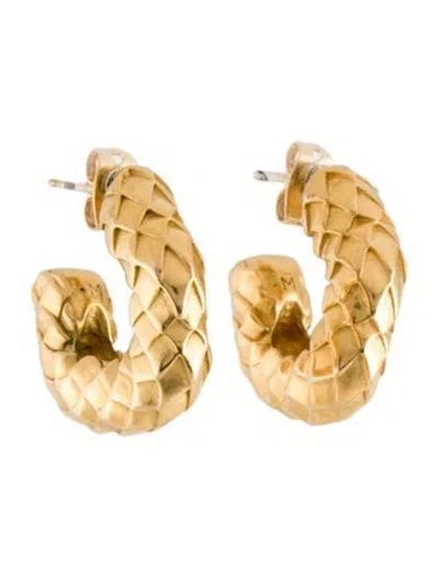 Pre-owned Missoma Textured Hoop Earrings In Multi