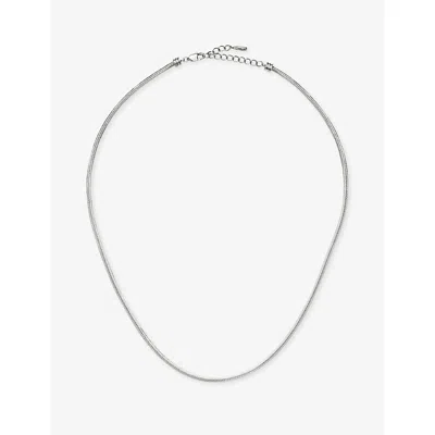 Missoma Thin Snake Platinum Pvd Plated Stainless-steel Chain Necklac In Silver