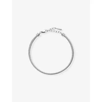 Missoma Thin Snake Platinum Pvd-plated Stainless Steel Chain Bracelet Silver