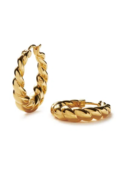 Missoma Tidal Medium 18kt Gold-plated Hoop Earrings