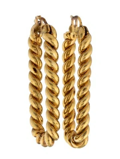 Pre-owned Missoma Tidal Ovate Hoop Earrings In Multicolor