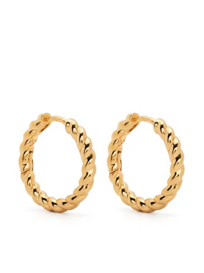 Missoma Twisted Medium Hoop Earrings In Gold