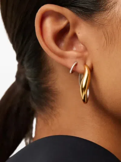 Missoma Two-tone Design Hoop Earrings In Gold