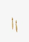 Missoma Wavy Ridge 18kt Gold-plated Drop Earrings In Gold