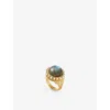 Missoma Harris Reed Labradorite Cocktail Ring In Gold