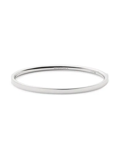 Missoma Women's Magma 18k-gold-plated Or Rhodium-plated Hinged Bangle In Metallic
