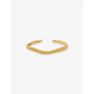 Missoma Womens Baya 18ct Gold Plated Brass Claw Cuff In Purple
