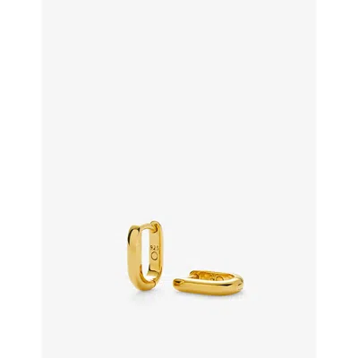 Missoma Womens  Classic Ovate 18ct Yellow-gold Vermeil Plated Sterling-silver Huggies