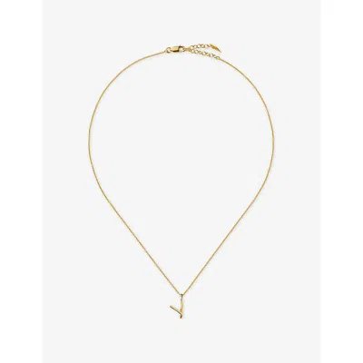 Missoma Womens Curly Molten Mini Initial 18ct Yellow-gold Vermeil Necklace