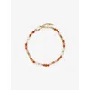 Missoma Womens Gemstone 18ct Yellow-gold Plated Brass And Pearl Beaded Bracelet In Gold