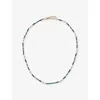 Missoma Womens Gemstone 18ct Yellow-gold Plated Brass And Pearl Beaded Necklace In Blue
