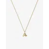 Missoma Womens  Curly Molten Mini Initial 18ct Yellow-gold Vermeil Necklace
