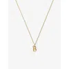 Missoma Womens Gold B Curly Molten Mini Initial 18ct Yellow-gold Vermeil Necklace In Brown