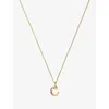 Missoma Womens  Curly Molten Mini Initial 18ct Yellow-gold Vermeil Necklace
