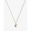 Missoma Womens Gold E Curly Molten Mini Initial 18ct Yellow-gold Vermeil Necklace