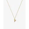 Missoma Womens Gold F Curly Molten Mini Initial 18ct Yellow-gold Vermeil Necklace In Brown