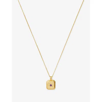 Missoma Womens Gold February Birthstone 18ct Yellow-gold Vermeil Necklace