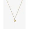 Missoma Womens Gold G Curly Molten Mini Initial 18ct Yellow-gold Vermeil Necklace