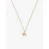 Missoma Womens Gold H Curly Molten Mini Initial 18ct Yellow-gold Vermeil Necklace