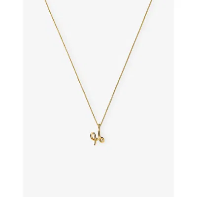 Missoma Womens Gold H Curly Molten Mini Initial 18ct Yellow-gold Vermeil Necklace