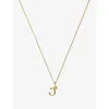 Missoma Womens Gold J Curly Molten Mini Initial 18ct Yellow-gold Vermeil Necklace