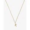 Missoma Womens Gold K Curly Molten Mini Initial 18ct Yellow-gold Vermeil Necklace In Burgundy